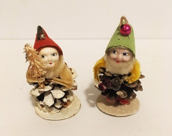 Set Two Pinecone Elves