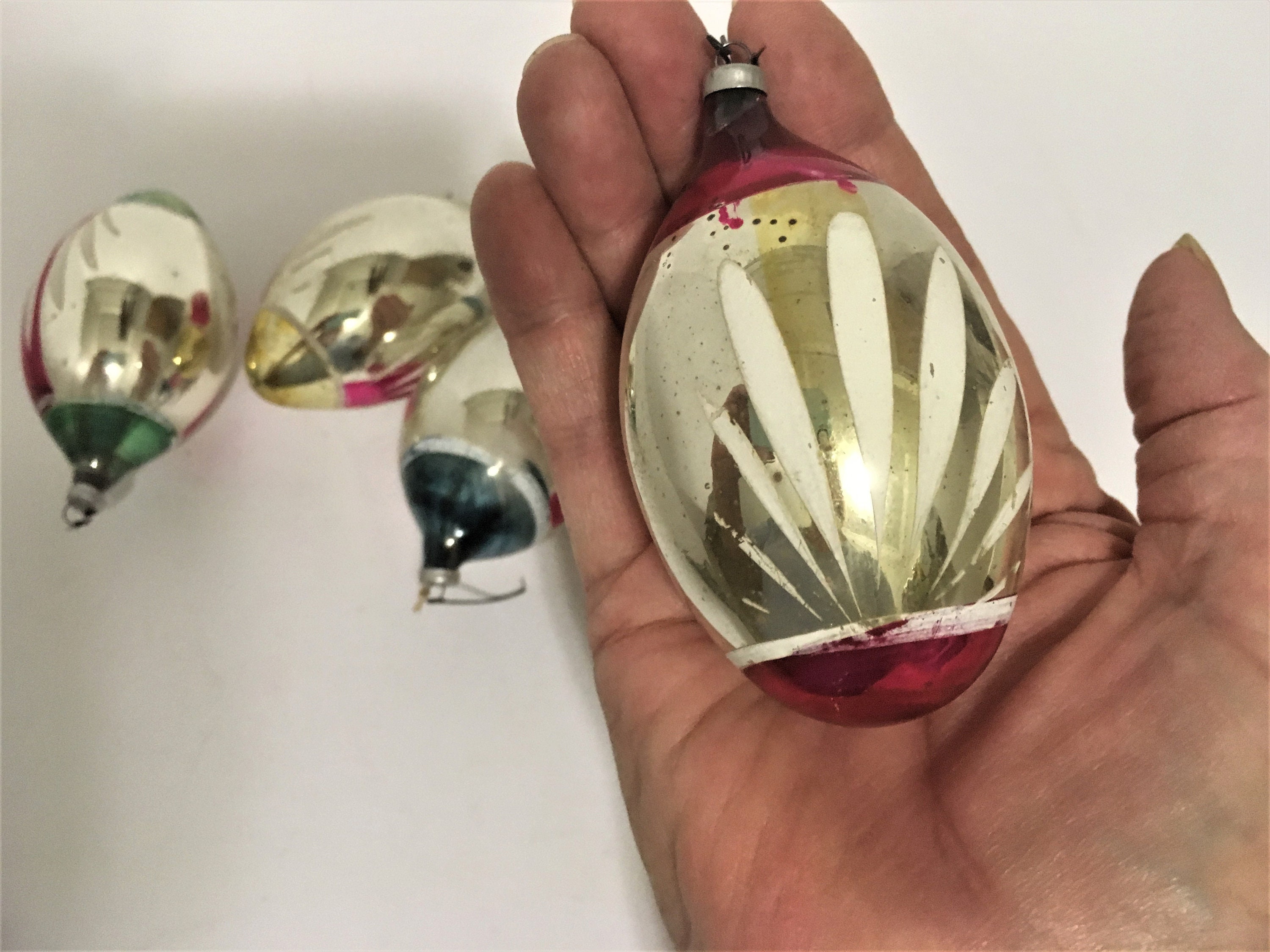 Occupied Japan Christmas Ornaments Set of 4 Etsy UK