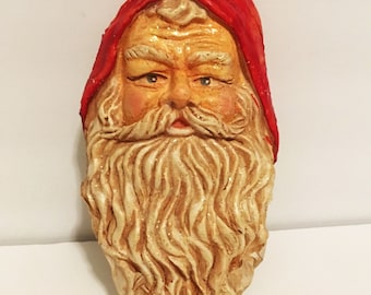 Santa Christmas Wall Decoration Hand Decorated