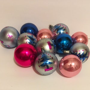 Fantasia Christmas Vintage Polish Glass Hand Decorated Ornaments in Original Box