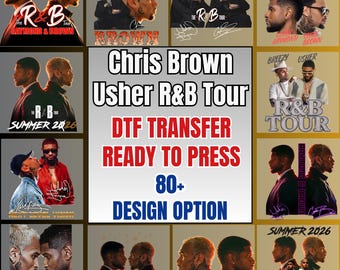 Usher Chris Brown R&B Tour 2026 DTF Transfer (Ready to Press)