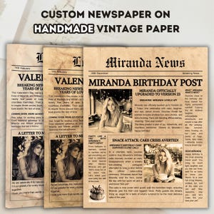 Journal personnalisé sur papier vintage fait main l Cadeau spécial pour votre ami, votre famille et votre amoureux l Message amusant personnalisé avec poster épais rustique