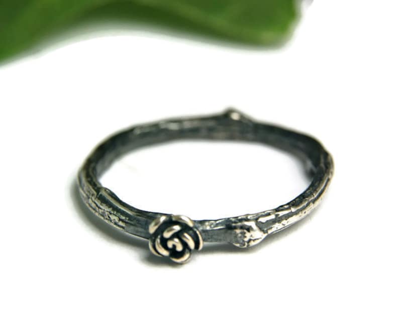 Sterling Silver Twig Wedding Band Silver Branch Ring Silver Band Ring Bridal Jewelry