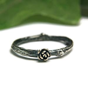 Sterling Silver Twig Wedding Band Silver Branch Ring Silver Band Ring Bridal Jewelry
