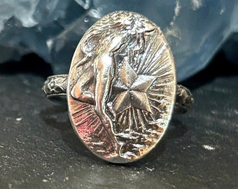 Star Goddess Ring in Sterling Silver