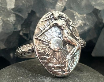 Moon Goddess Ring in Sterling Silver