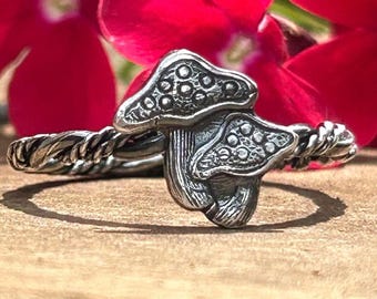 Pilz Ring in Sterling Silber