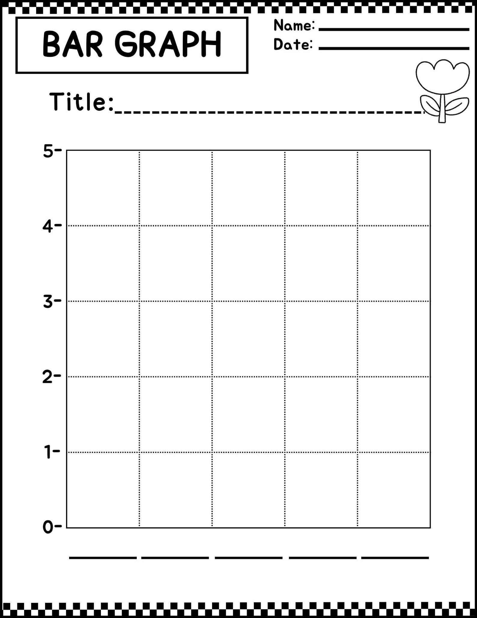 Blank Graph Templates for Kids: Bar, Line, Tally and Pictograph ...