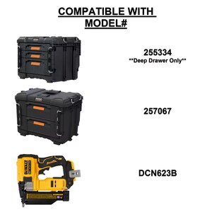 Insert à 3 tiroirs Ridgid Pro Gear 2.0 pour cloueur à épingles DeWalt 23 g (modèle n° DCN623B). *INSERER SEULEMENT* image 2