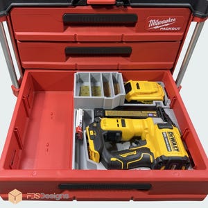 Milwaukee Packout 3 Drawer Insert for the DeWalt 23g Pin Nailer (Model# DCN623B). *INSERT ONLY*