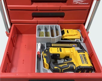 Milwaukee Packout 3 Drawer Insert for the DeWalt 23g Pin Nailer (Model# DCN623B). *INSERT ONLY*