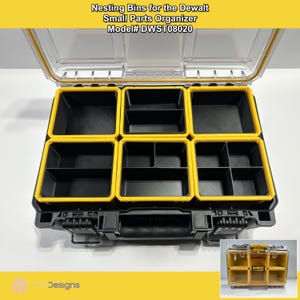 Nesting Bins for the Dewalt Tough System 2.0 Small Parts Organizer Model# DWST08020 (2-PACK)