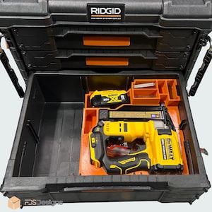 Insert à 3 tiroirs Ridgid Pro Gear 2.0 pour cloueur à épingles DeWalt 23 g (modèle n° DCN623B). *INSERER SEULEMENT* image 1