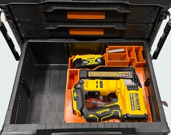 Ridgid Pro Gear 2.0 3 Drawer Insert for the DeWalt 23g Pin Nailer (Model# DCN623B). *INSERT ONLY*