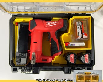 Tool Insert for Dewalt Tough System 2.0 Small Parts Organizer - Designed for Milwaukee M12 Pin Nailer (2540-20).  **INSERT ONLY**