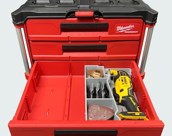 Milwaukee Packout 3 Drawer Insert for the DeWalt Multi-Tool (Fits Model# DCS354B & DCS356B). *INSERT ONLY*