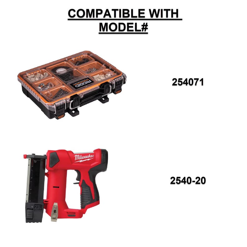 Ridgid Pro Gear 2.0 Insert for the Milwaukee M12 23G Pin Nailer (2540-20).**INSERT ONLY** image 2