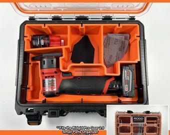 Ridgid Pro Gear 2.0 Tool Insert for Small Parts Organizer - Designed for Milwaukee M12 Orbital Detail Sander (2531-20).**INSERT ONLY**