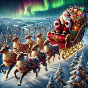 O voo mágico do Papai Noel