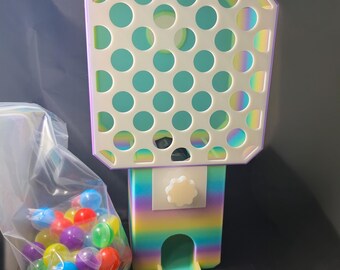 Rainbow Gradient Toy Capsule Gachapon Vending Machine, 3d Printed, Fully Assembled with 50 Capsules