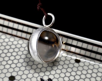 Brushed Fine Silver Pool of Light Pendant Necklace, Wizard's Glass Booktok Jewelry