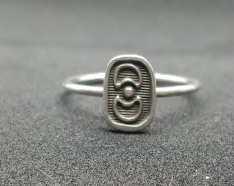 Sterling Silver -- Mirrored Moons --  Stacking Ring