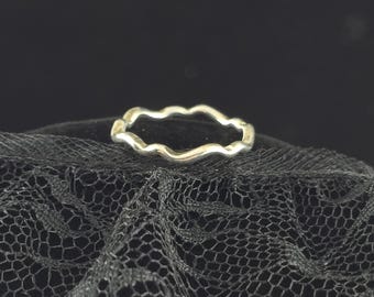 Sterling Silver Wavy Minimalist Stacking Ring