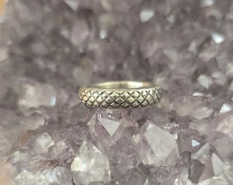 Sterling Silver Snakeskin Ring, Made to Order/Size