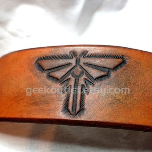 The Last of Us Leather Firefly Cuff Bracelet, Unisex image 1