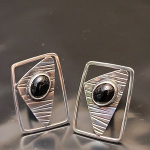 Boutons de manchette Daredevil « Fiskicuffs » en argent sterling et onyx