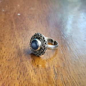 Ranni's Dark Moon Ring in Sterling Silver and Kyanite, Custom Sizing, Adjustable image 4