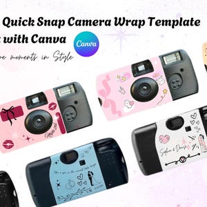Custom Fuji Quick Snap Flash Camera Wrap – Printable Sticker for Parties & Celebrations | DIY Fuji camera Design in Canva | Fuji Accessories