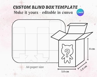 Custom Birthday Blind Box Template: Fully Customizable Box (DIY Printable)
