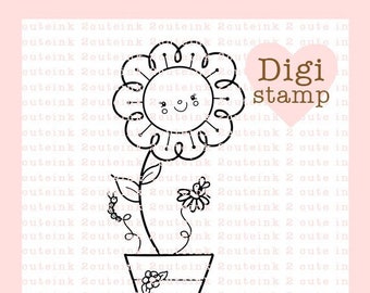 May Flower Digital Stamp for Card Making, Paper Crafts, Scrapbooking, Crafting, Handmade Cards, Coloring Pages, Digital stamps