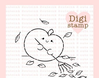 Pumpkin Leaves Digital Stamp for Card Making, Paper Crafts, Scrapbooking, Hand Embroidery, Invitations, Stickers, Coloring Pages