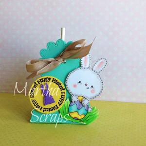 Bunny Easter Egg Digital Stamp for Card Making, Paper Crafts, Scrapbooking, Hand Embroidery, Invitations, Stickers, Cookie Decorating image 2