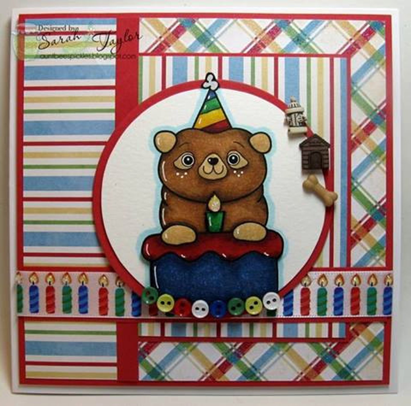 Birthday Pug Digital Stamp for Card Making Paper Crafts Etsy