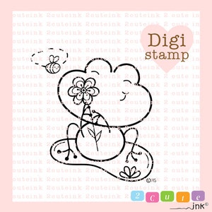 Sweet Froggie Digital Stamp For Card Making