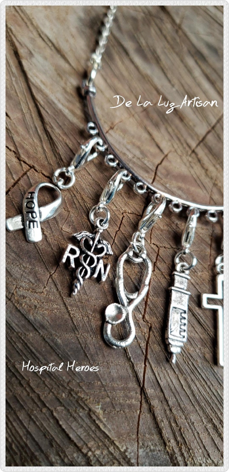 Nurse Charm Necklace Bib Necklace RN Necklace LPN Etsy