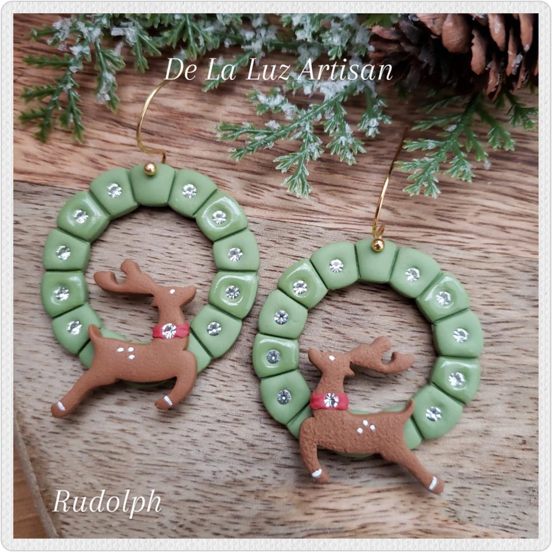 Rudolph RentierKranz, LebkuchenWeihnachtsplätzchen, Winterszene