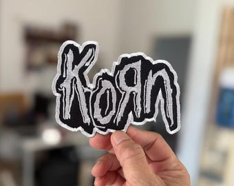 2Pcs. Korn Nu metal Band Music Logo Symbol Embroidery iron-on Sew-on patches