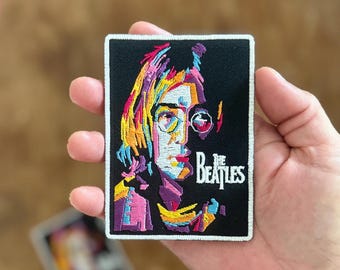2 stuks John Lennon The Beatles Rock Band-logo Jaren 60-band Symbool Borduurwerk opstrijkpatronen