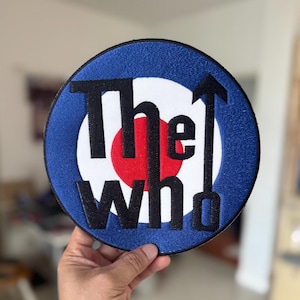 The Who Rock Band-logotyp Sextiotalsbandssymbol Broderi Stryk-på-Sy-på-lappar