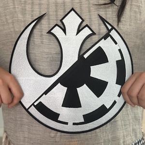 Large size Galactic Empire fusion Rebel Alliance Star wars Squadron Jedi Symbol Embroidery iron-on Sew-on patches