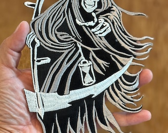 Skull Grim Reaper Satan Devil Scary Dead Dark night Symbol Embroidery iron-on Sew-on patches