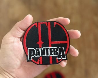 2Stk. Pantera Heavy Metal Band Musik Logo Symbol Stickerei Aufnäher zum Aufnähen