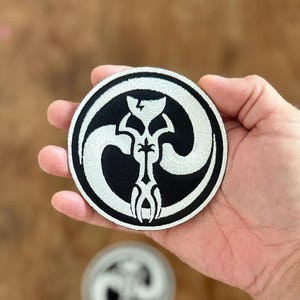 2Stk. Schädel Mandalorian Mythosaurs Boba Fett Star Wars Symbol Stickerei Aufnäher zum Aufbügeln