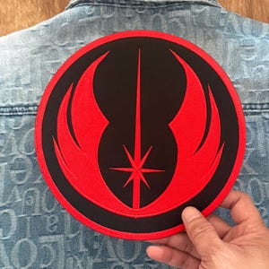 Jedi Order Jedi Crest Squadron Star Wars Symbol Broderi Stryk-på Sydd-på-lappar