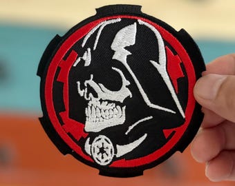 Parche de calavera de Darth Vader: aplique termoadhesivo con el símbolo Jedi de Star Wars