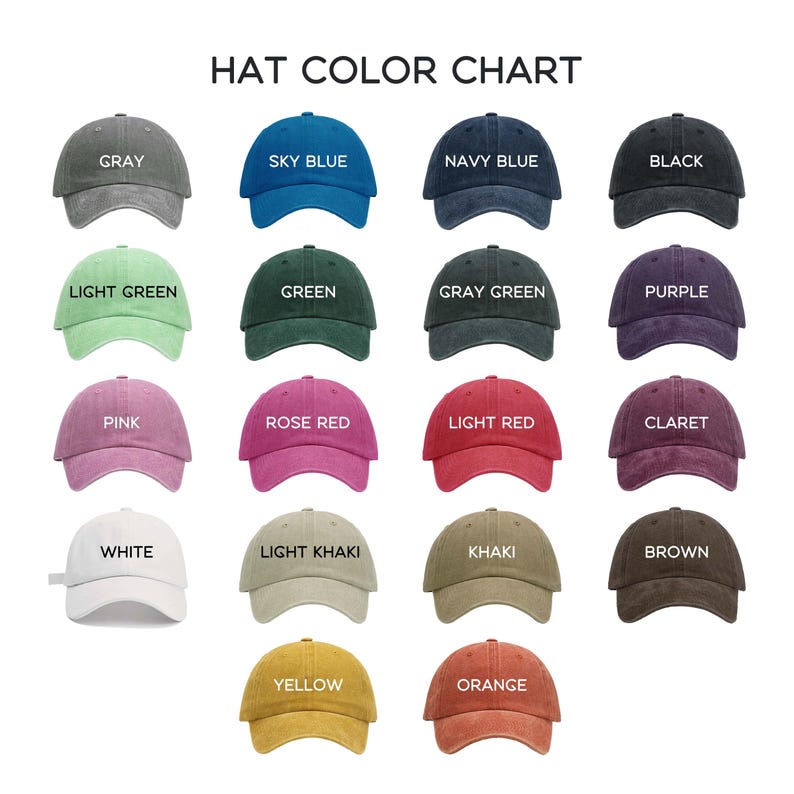 Custom logo embroidered hats, personalized hats, vintage baseball caps, bridal hats, bachelorette party gifts, new mom and dad gifts image 8